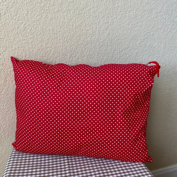Christmas Pillow Red Polka Dot Joy Snowman 17   x 12   x 3 - Picture 6 of 9